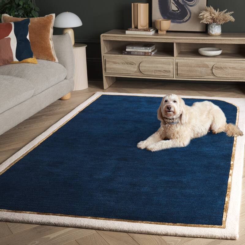 SAFAVIEH Handmade Fifth Avenue Abla Border Design Wool Rug