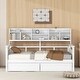 preview thumbnail 19 of 73, Roomfitters Full/Twin Size Daybed, Wood Slat Support, with Bedside Shelf and Two Drawers