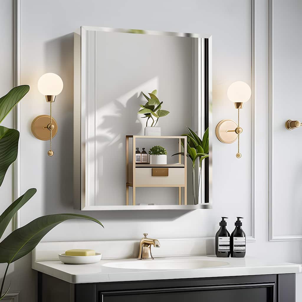 Bathroom Medicine Cabinet with Mirror - 26*20