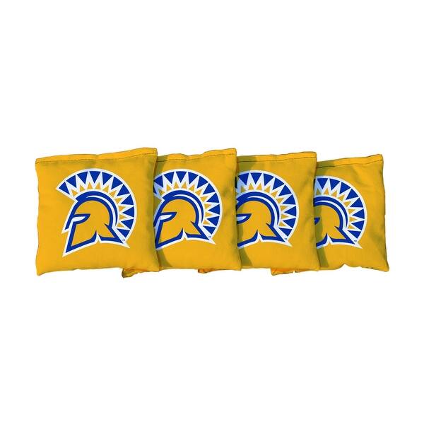slide 2 of 3, San Jose State University SJSU Spartans Yellow Cornhole Bags All-Weather Resin Filled