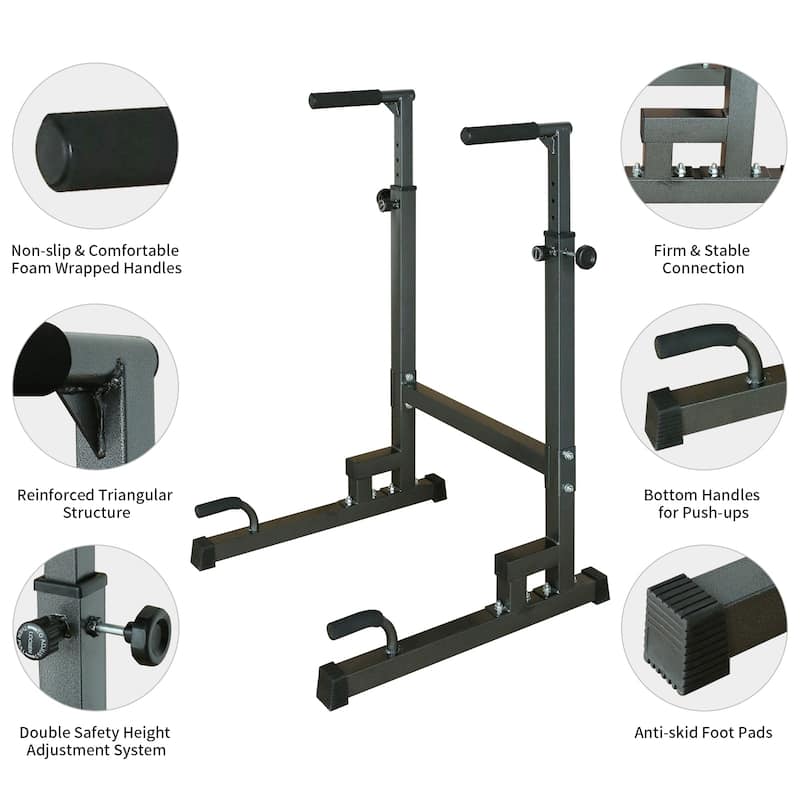 Power Tower Dip Station with Bench Pull-Up Bar