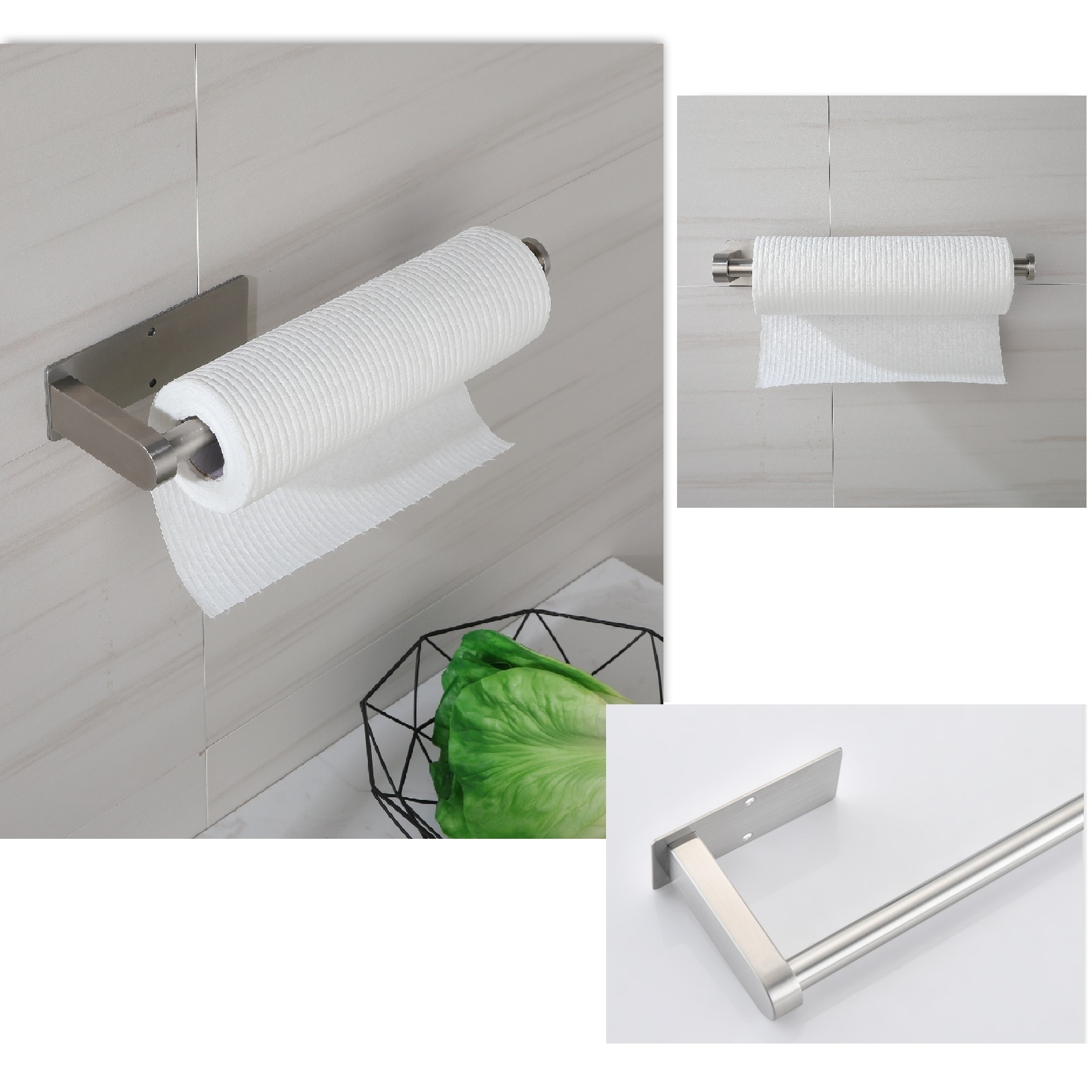 Hot Sale Paper Towel Holder Self Adhesive Paper Towel Holder & Wall  Mounted with Drilling Paper Towel Rack for Kitchen - China  Hot Sale Paper  Towel Holder and Self Adhesive