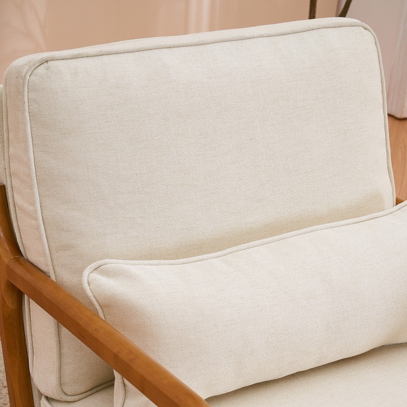 2-pc Upholstered Linen Blend Accent Chair