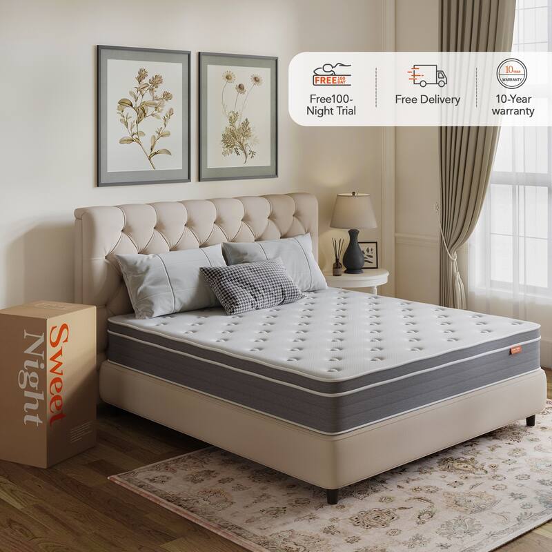 Sweetnight 10 inch Pocket Spring Hybrid Mattress in a Box