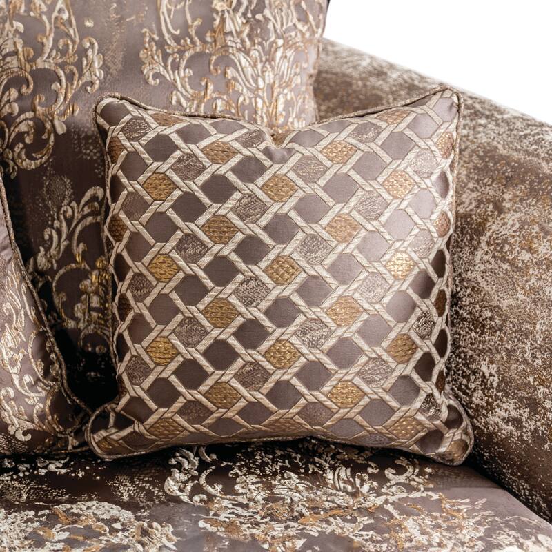 Furniture of America Brivn USA Made Traditional 3-Seater Light Brown and Dark Cherry Sofa