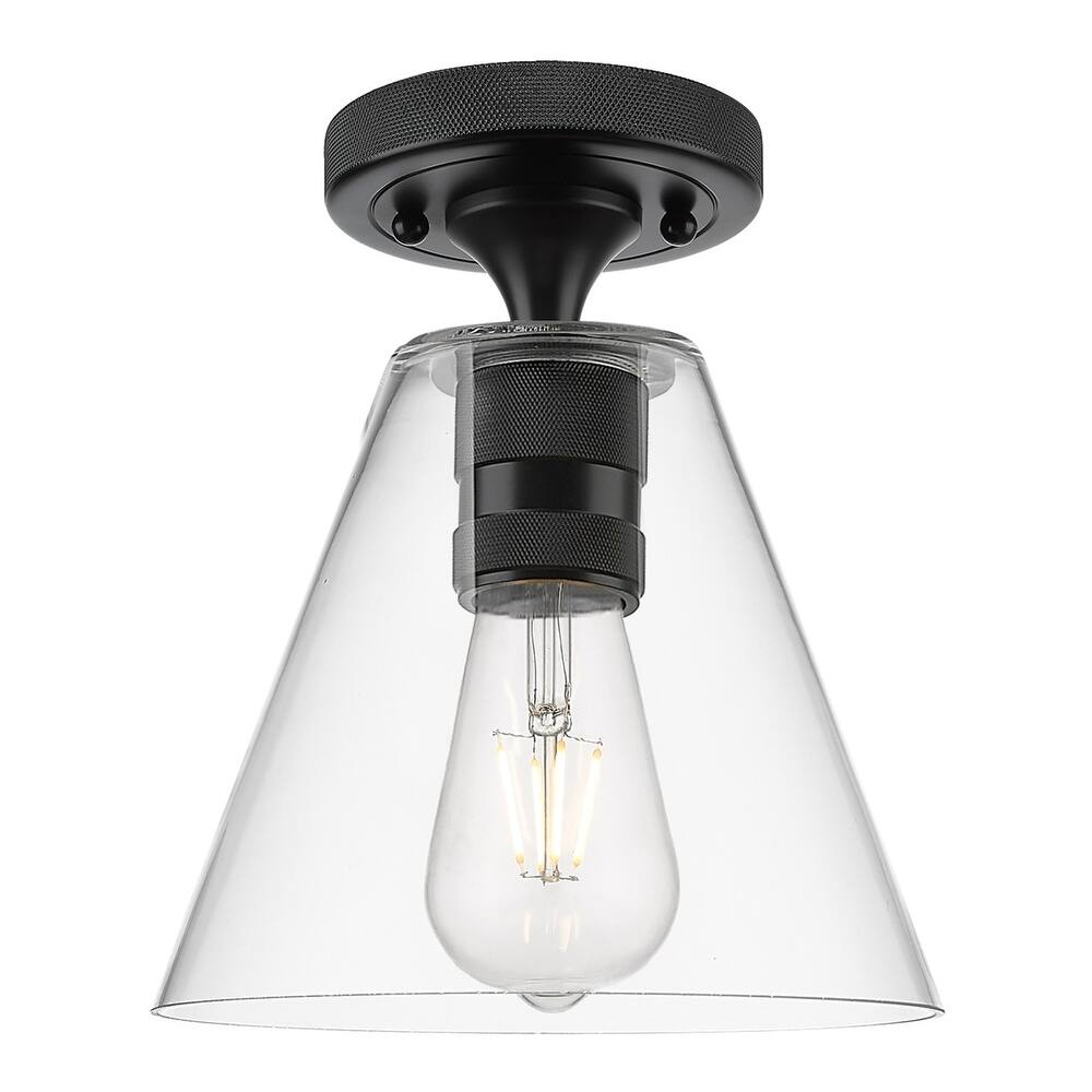 Innovations Lighting 434-1F-GBC-82 Crown Point 8" Wide Semi-Flush