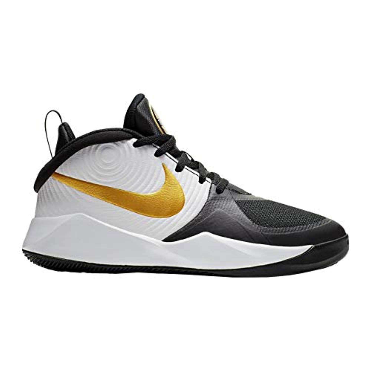 black and gold youth basketball shoes