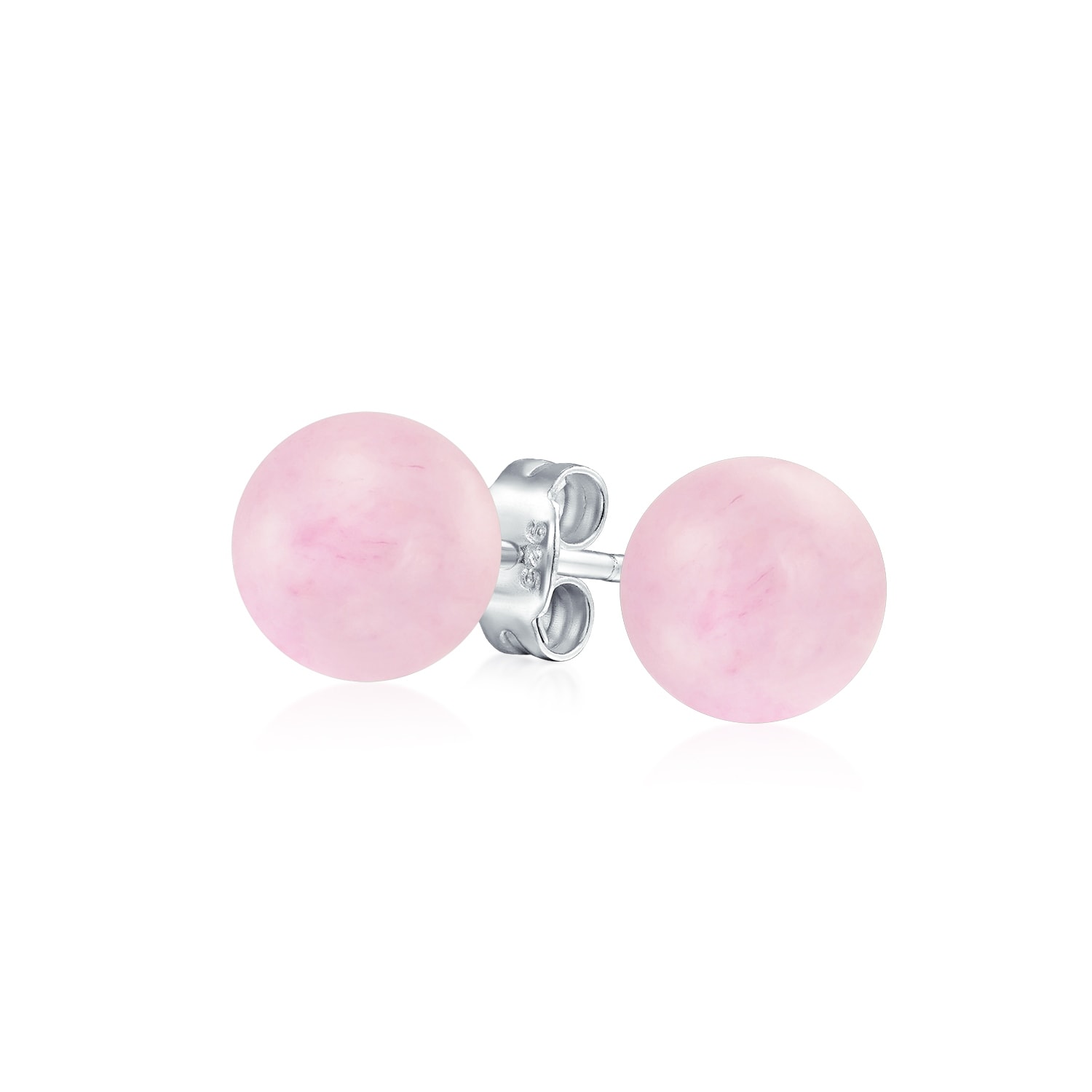 Round ROSE QUARTZ Sterling Silver 925 Gemstone Earrings STUDS 5 mm Round ROSE QUARTZ Sterling Silver 925 Gemstone Earrings STUDS 5 mm