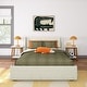 preview thumbnail 2 of 8, Upholstered Bed with Rectangular Headboard (Queen)