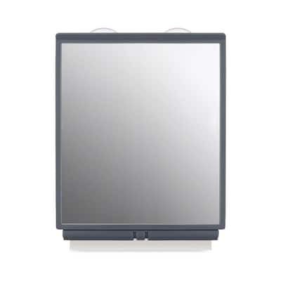 "ToiletTree Products Travel/Dorm Fogless Shower Shaving Bathroom Mirror with Squeegee Travel Makeup, and Grooming - Gray