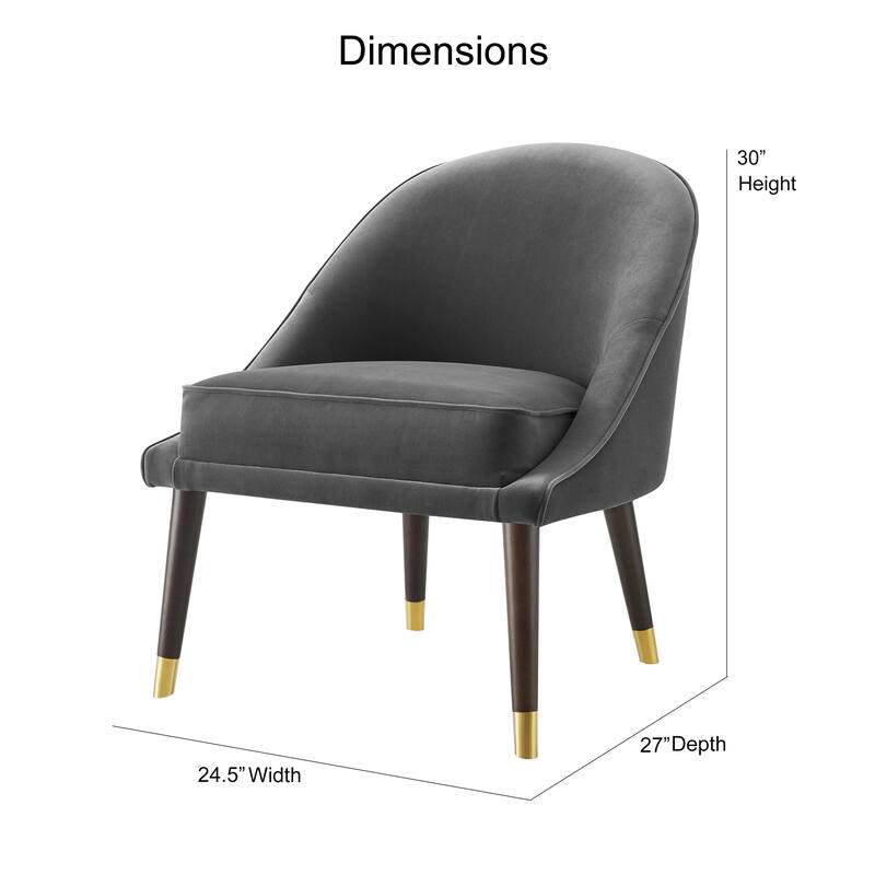 Steve Silver Almeria Velvet Mid-Century Accent Chair