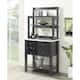 Option White Faux Marble/Espresso