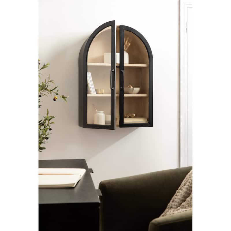 Kate and Laurel Arcott Arch Wall Cabinet