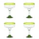 preview thumbnail 3 of 12, 10 Strawberry Street Lime Rim Mexican Glassware, Set of 6