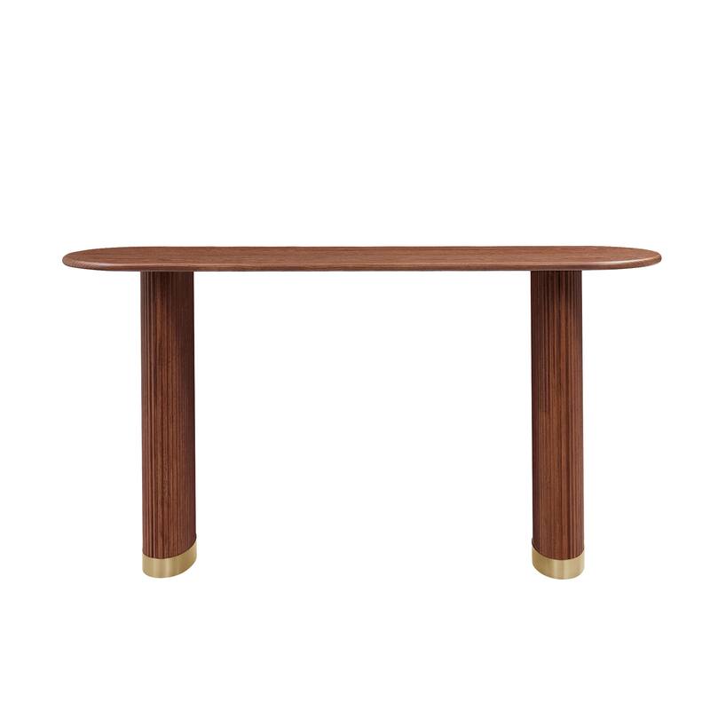 59.1" Modern Narrow Entryway Console Table with Unique Stainless Steel Legs