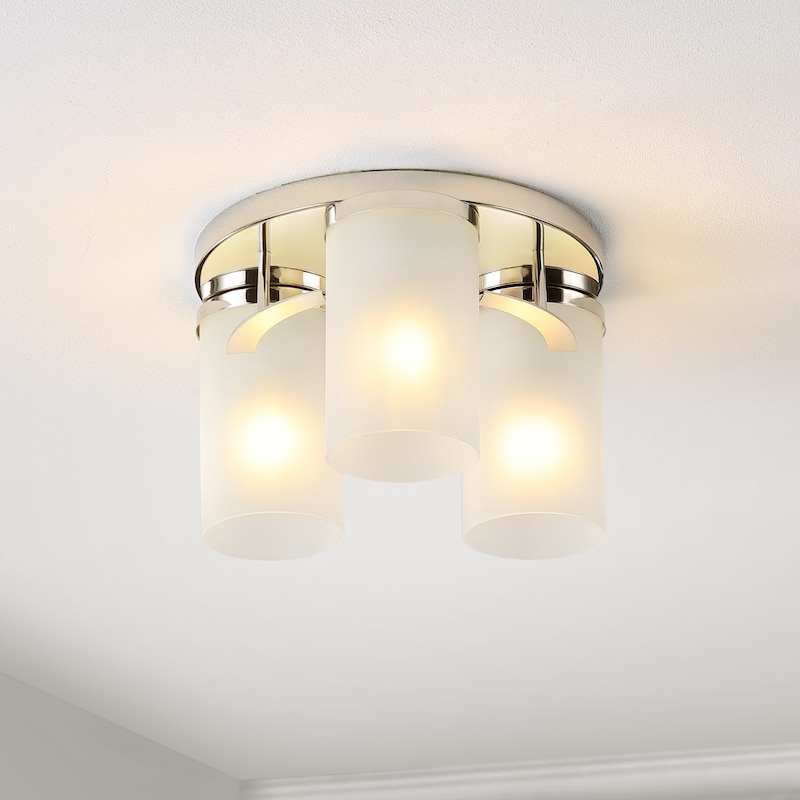 SAFAVIEH Lighting Jeffra Flush Mount - 12"W x 12"D x 7"H