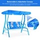 preview thumbnail 6 of 8, Costway Kids Patio Swing Chair Children Porch Bench Canopy 2 Person
