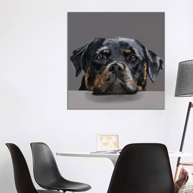 iCanvas "Rotweiller" by Vicki Newton Canvas Print - 37x37x1.5