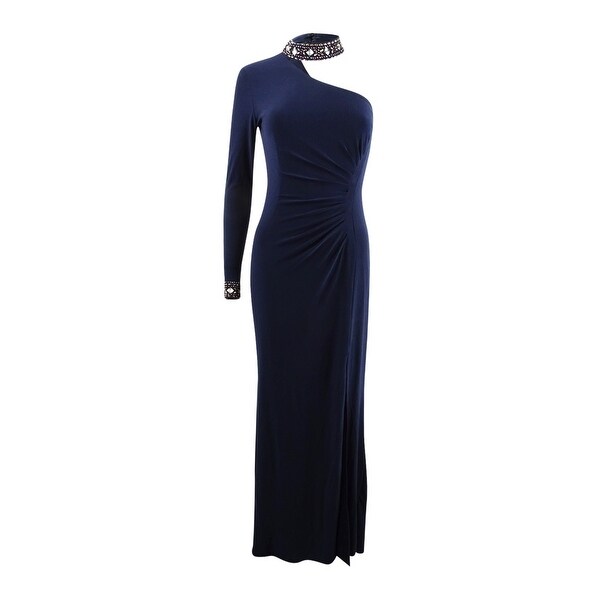 avery g one shoulder gown
