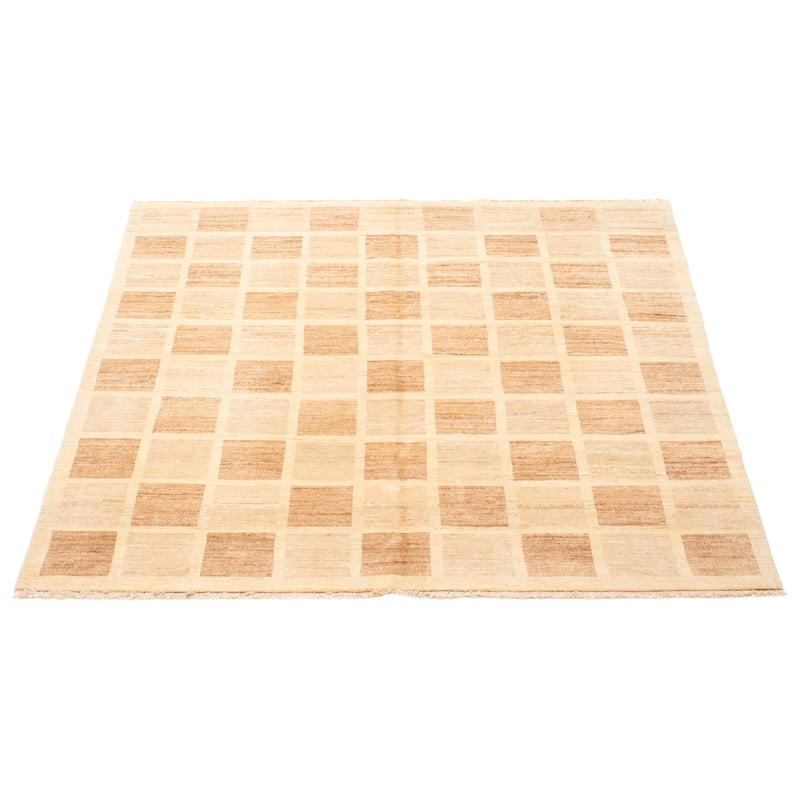 ECARPETGALLERY Hand-knotted Peshawar Ziegler Khaki Wool Rug - 6'6 x 6'2