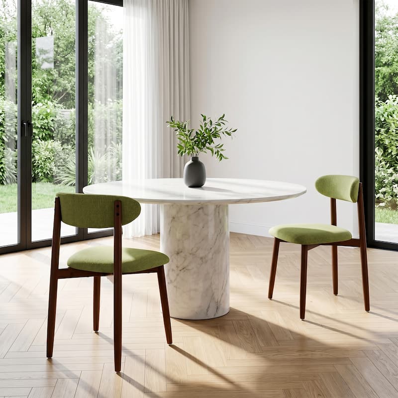 Modern Upholstered Linen Kitchen Dining Chair