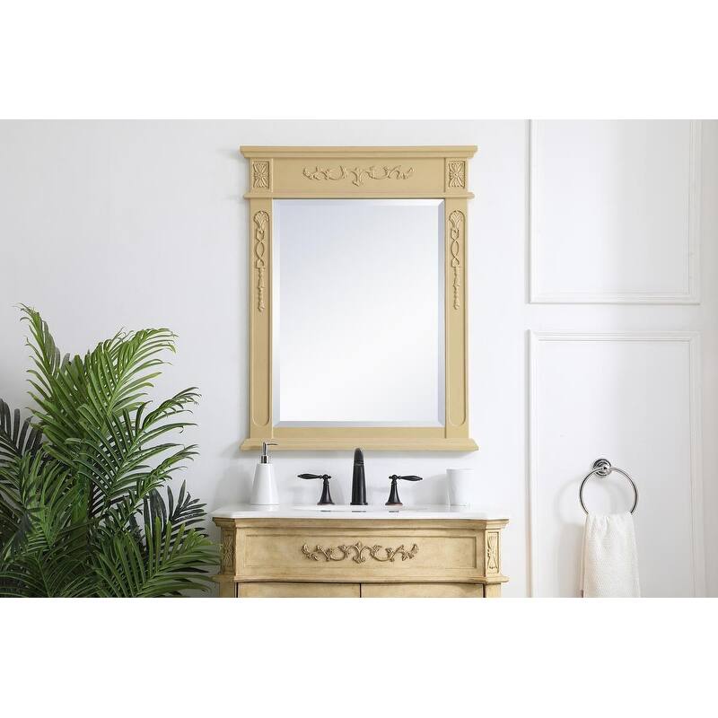 Elegant Lighting Antique Beige Vanity Mirror (22" x 28")