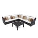 preview thumbnail 60 of 73, Deco 6-piece Corner Sectional Set with by RST Brands
