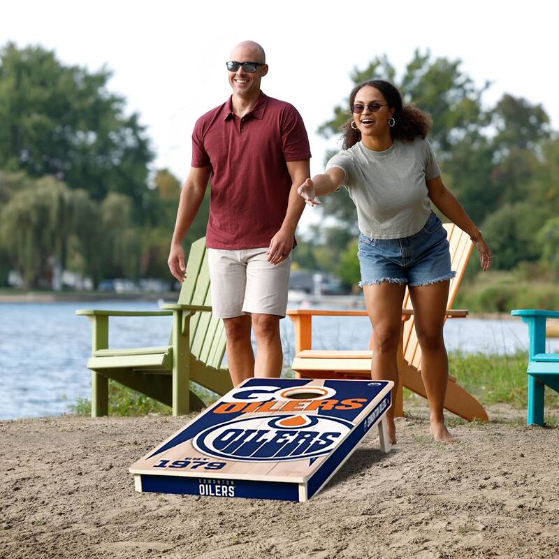 Edmonton Oilers NHL 2x4 Cornhole Board Set