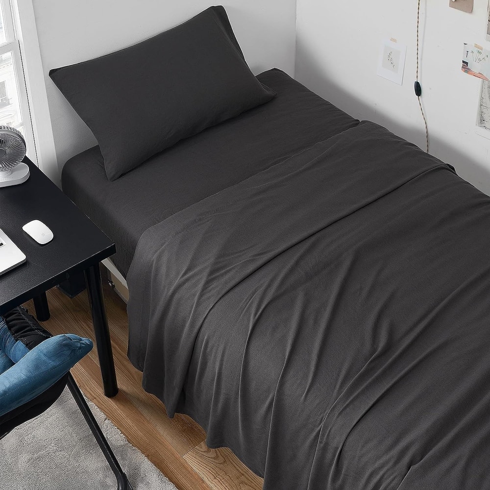 Dark Sky Reserve® - Bamboo Linen Sheet Set - Portugal Made - Faded Black