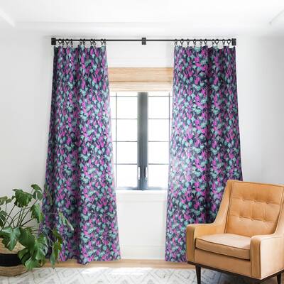 Blackout Jusitna Floral Ink Made-to-Order Curtain Panel (One Panel)