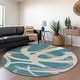 preview thumbnail 96 of 132, Premium Washable Super Soft Modern Zeus Mayfield Rug Teal - 8' x 8'