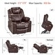preview thumbnail 68 of 77, MCombo Electric Power Lift Recliner Chair Sofa with Massage and Heat, 3 Positions, USB Ports, Faux Leather