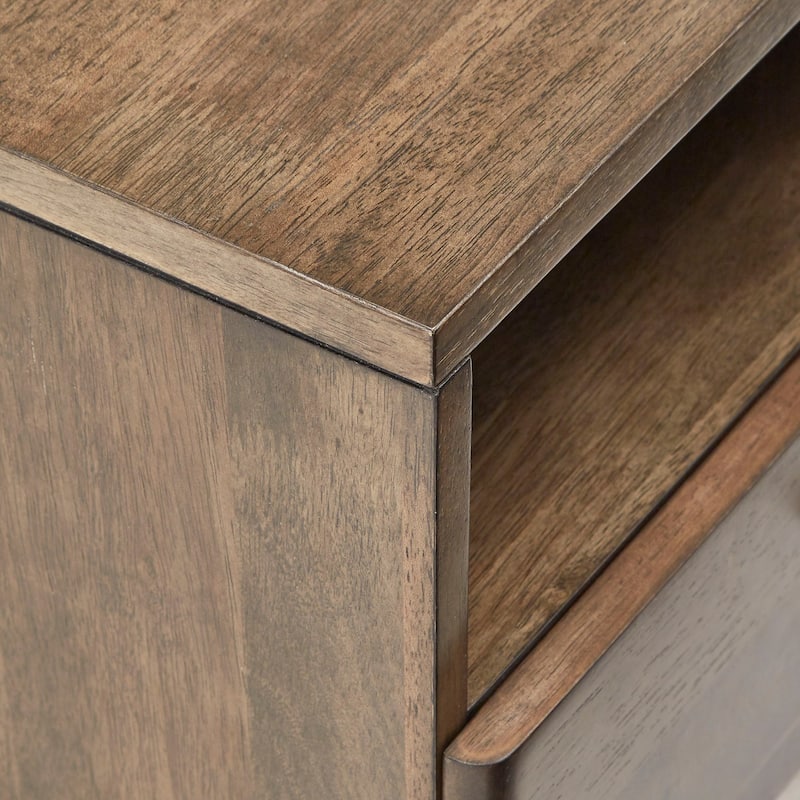 Ozan Walnut Finish 1-drawer Nightstand by iNSPIRE Q Modern