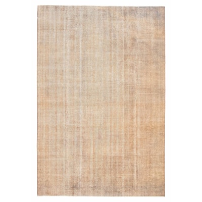 ECARPETGALLERY Hand-knotted Color Transition Taupe Wool Rug - 7'8 x 11'7