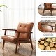preview thumbnail 15 of 16, Costway Mid Century Accent Chair Tufted Reading Armchair Solid Rubber - See Details