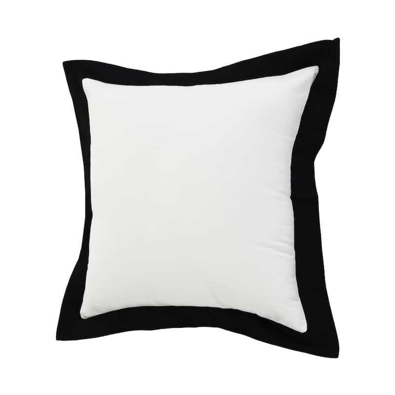 20" Black and White Throw Pillow