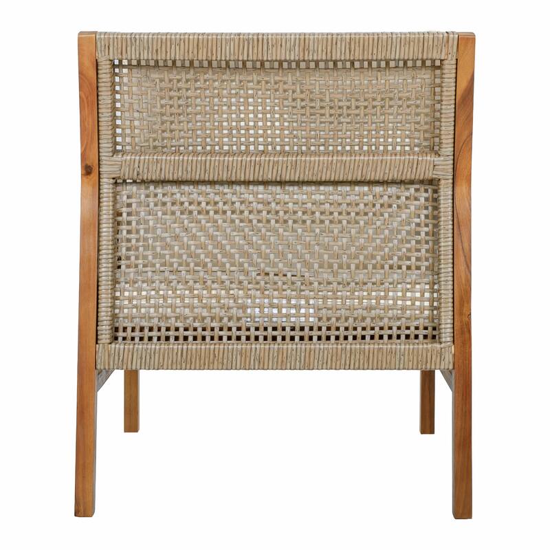 Christopher Knight Home - Ethel 4-Piece Outdoor Acacia Wood & Wicker Patio Conversation Set with Cushions