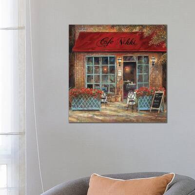 iCanvas "Cafe Nikki" by Ruane Manning Canvas Print