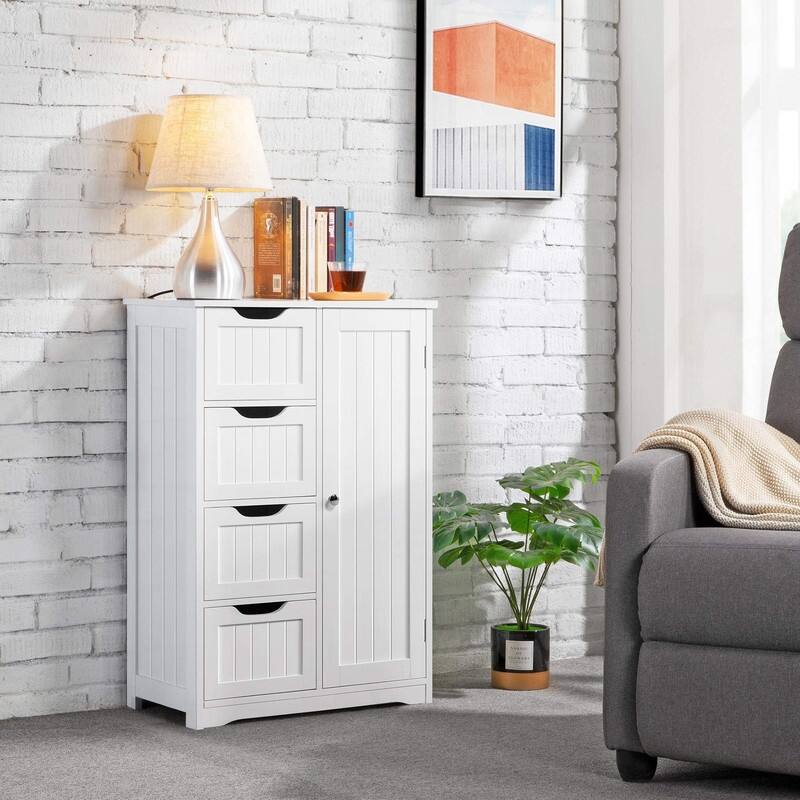 Wooden Bathroom Floor Cabinet - 13"D x 22"W x 32"H