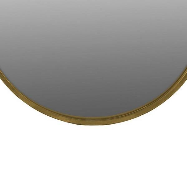 Round Wall Mirror With Metal Rim And Side Hanger Small Set Of 2 Gold Overstock 31570793