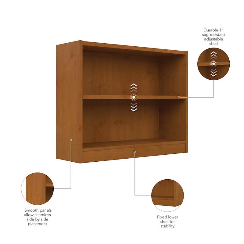 Universal Small 2 Shelf Bookcase Storage by Bush Furniture