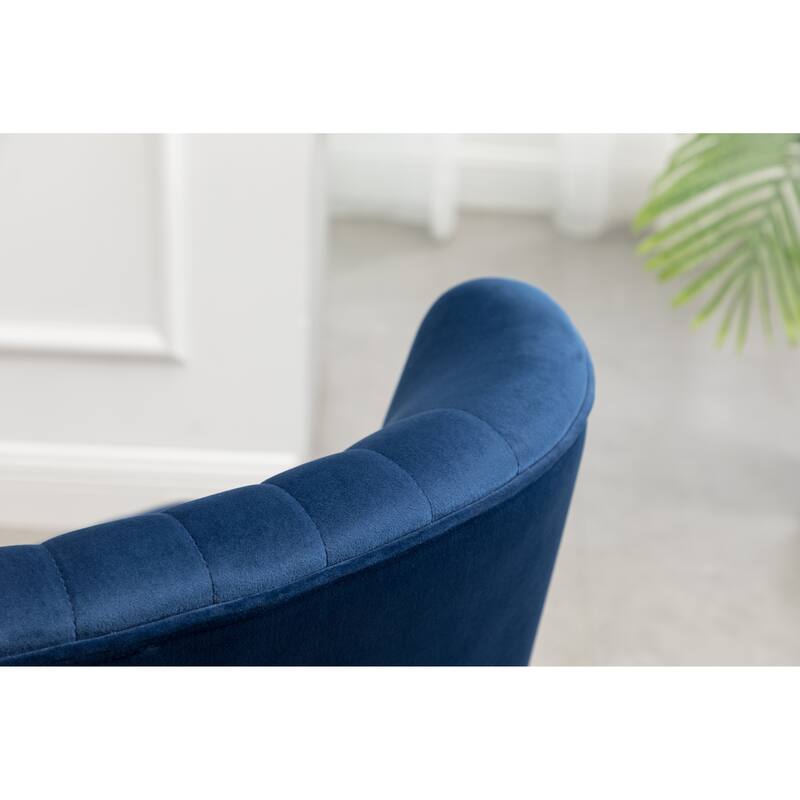 Blue 26" Polyester Accent Chair