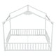 preview thumbnail 9 of 28, Double Twin Size House-Style Floor Bed with Fence and Guardrails without Door