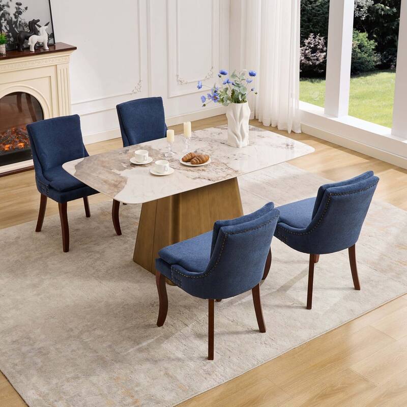 Chenille Dining Chairs Set of 2