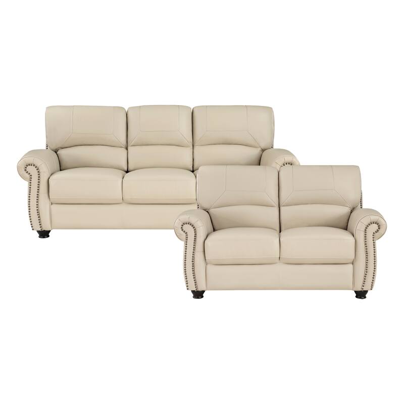 Ionia 2-Piece Leather Match Living Room Sofa Set