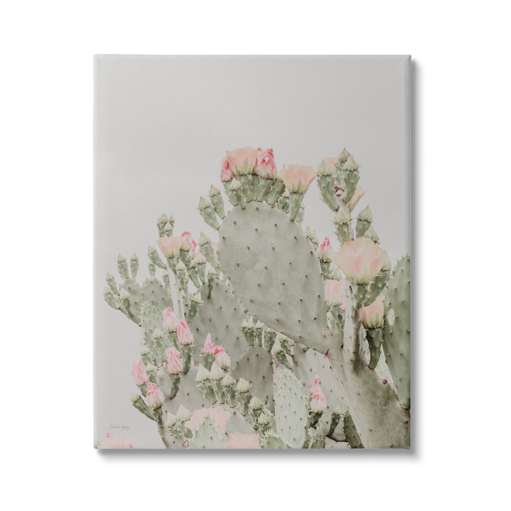 Stupell Pink Cactus Blossoms Stretched Canvas Wall Art, Design by Jennifer Rigsby