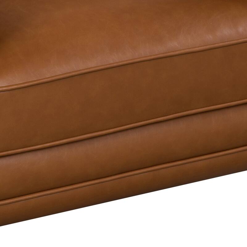 Siva Leather Club Chair, Vegan Nut