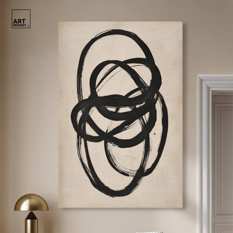 Beige Black I Canvas by Art Remedy, Gallery Wrapped