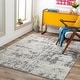 preview thumbnail 1 of 9, Livabliss Aveza Modern Abstract Polypropylene Area Rug Medium Grey - 5'3" x 7'3"