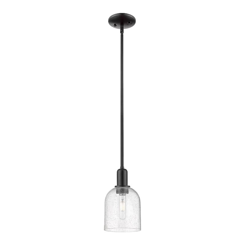 Innovations Lighting Endless Possibilities Arcadia - Bella - 1 Light 6" Stem Hung Mini Pendant - Seedy/Matte Black